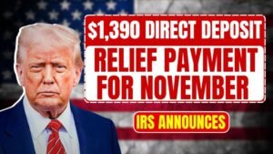 IRS Announces $1,390 Direct Deposit Relief Payment For November 2025